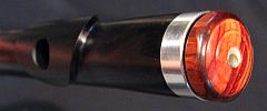 Wooden Böhm Head Closeup, African Blackwood with Tulipwood head-plug